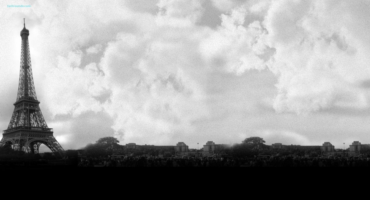 Шапка для твиттера чёрно белая