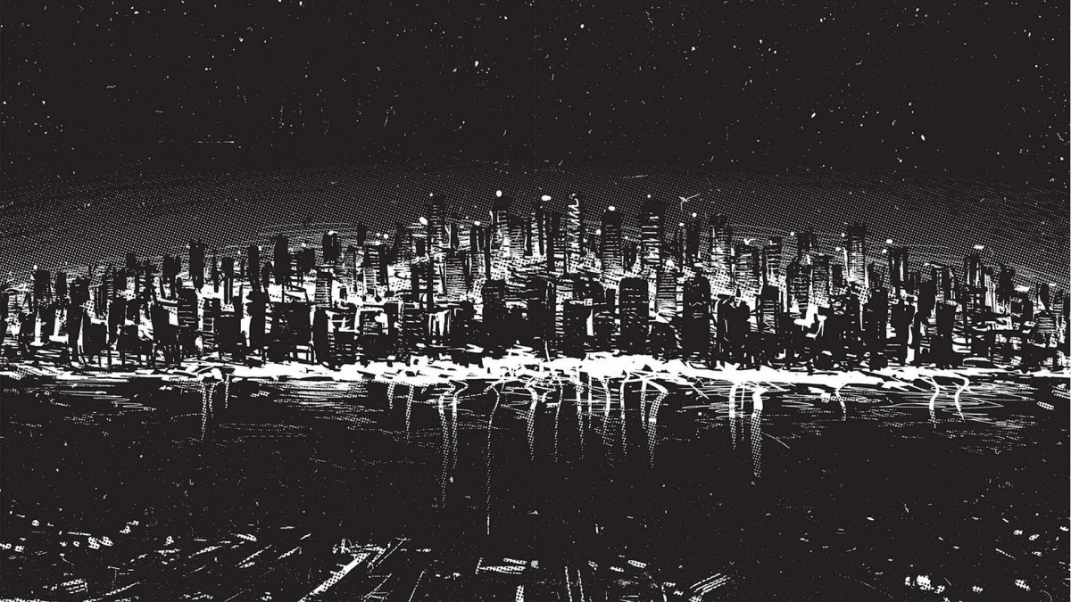 Ночной город Графика