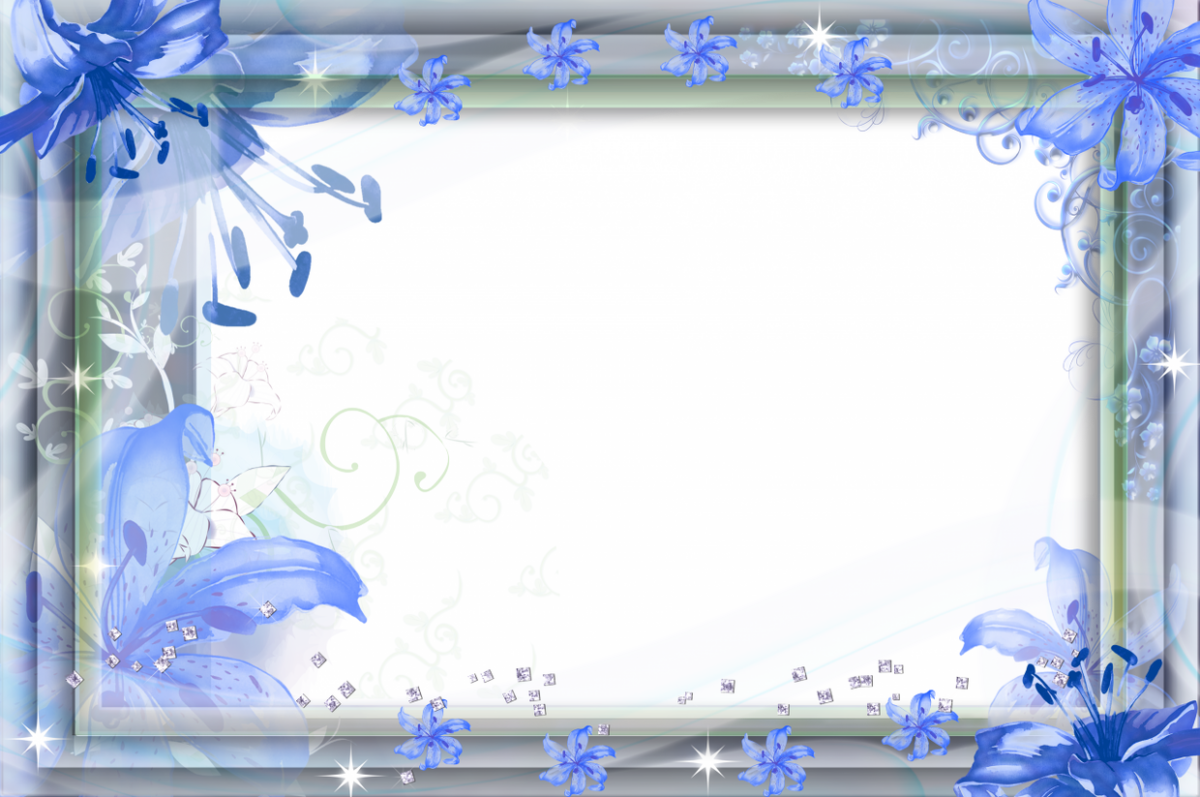 Рамка в голубых тонах