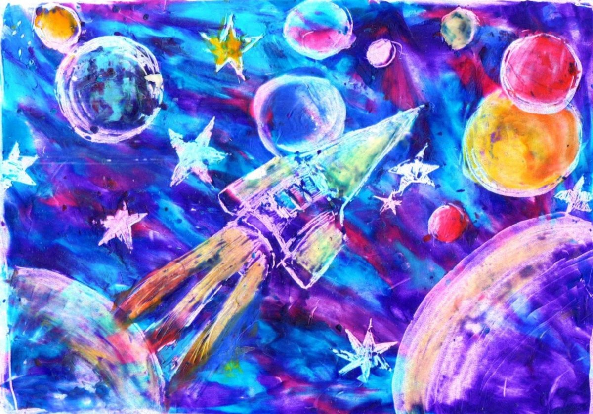 Рисование для детей космос