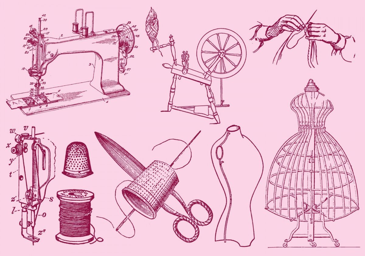 Швейные принадлежности силуэт