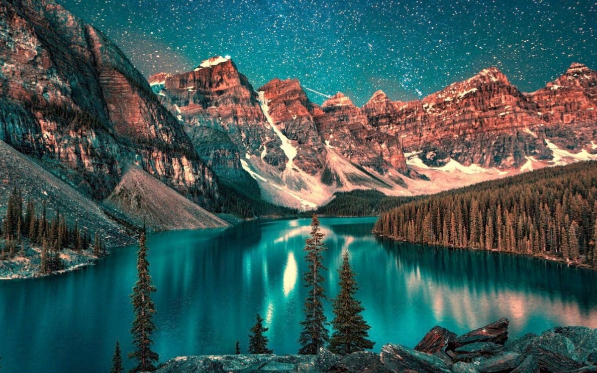 Озеро Морейн, национальный парк Банф, Канада