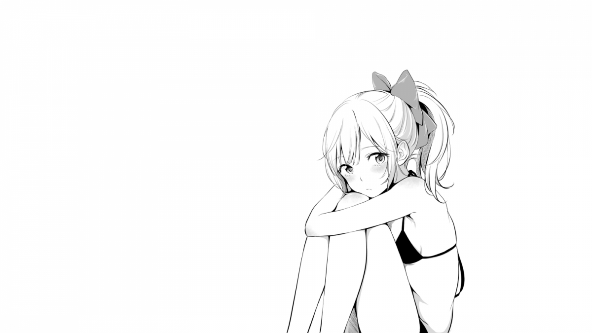 Аниме черное белое