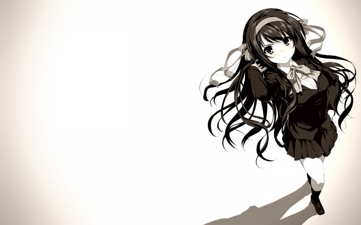 Аниме персонажи на черном фоне