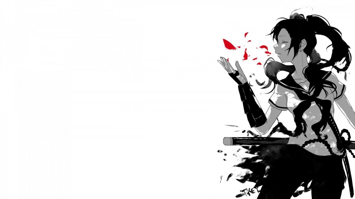 Аниме обои в черном стиле