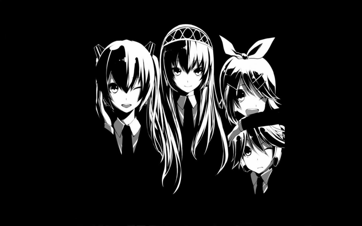 Аниме черно белое