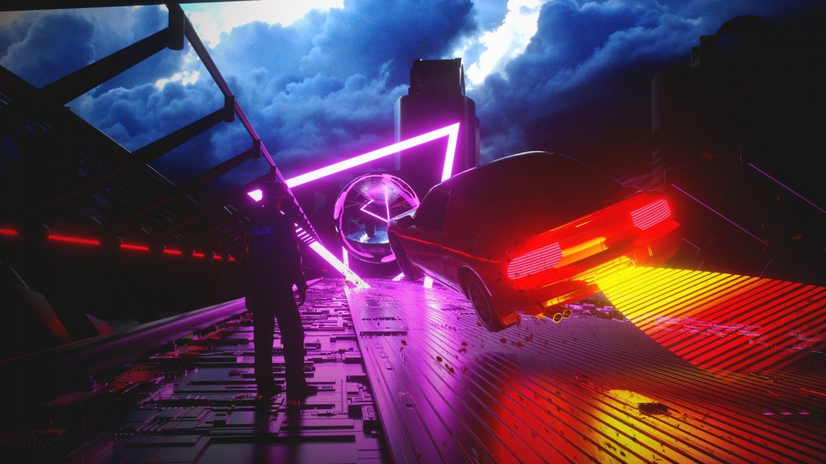 Неоновый фон для рабочего стола