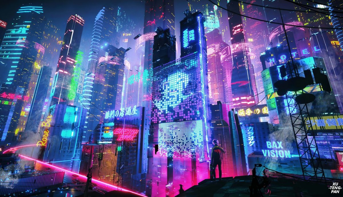 Cyberpunk City неон