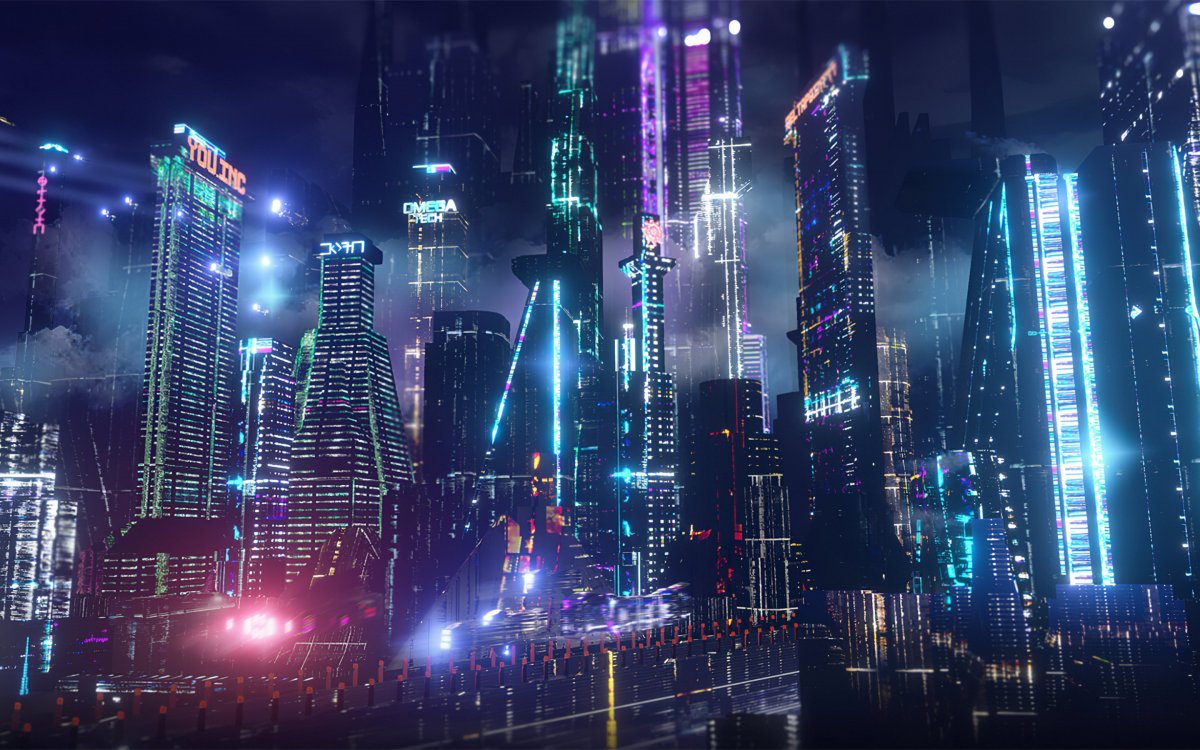 Cyberpunk City неон