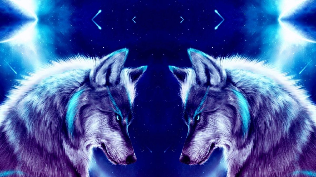 Живые обои волки