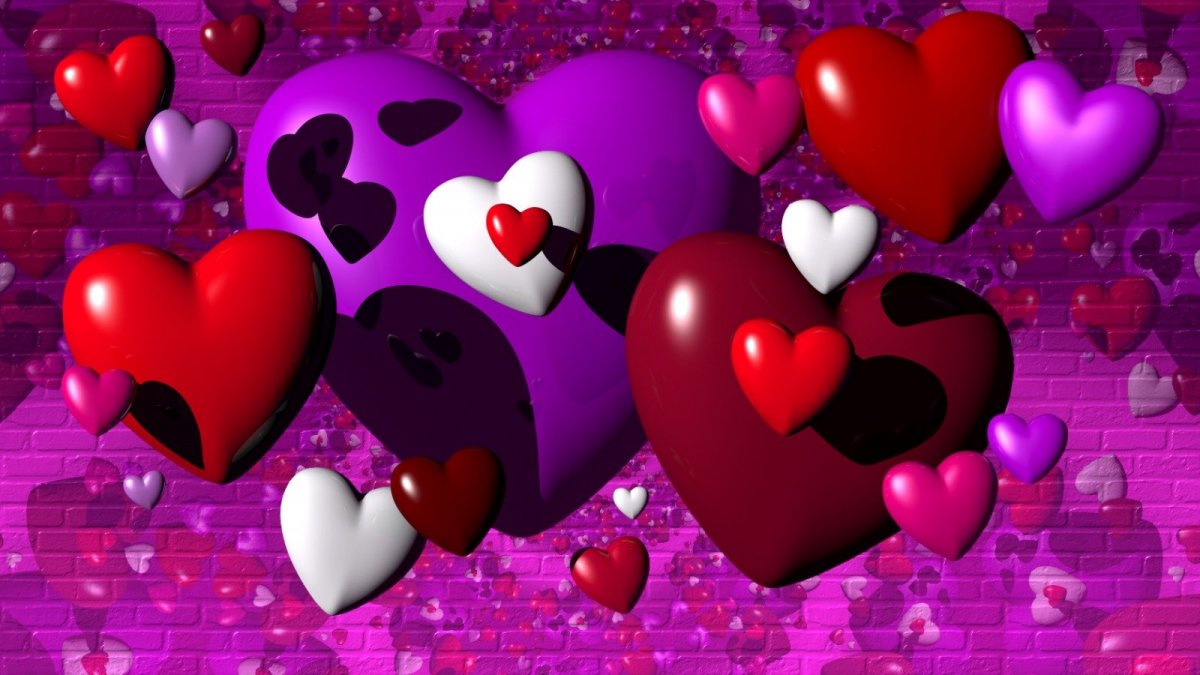 Красивое красное сердечко