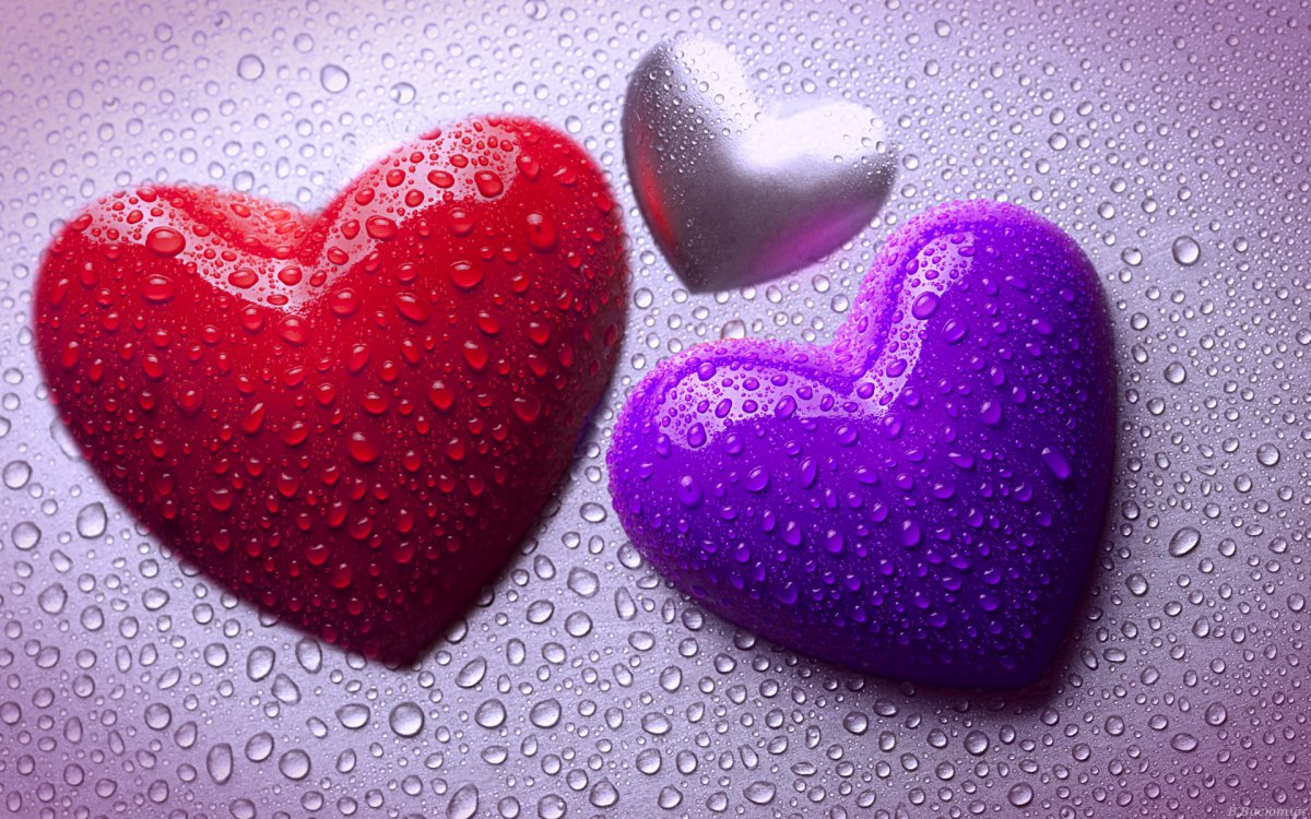 Красивое красное сердечко