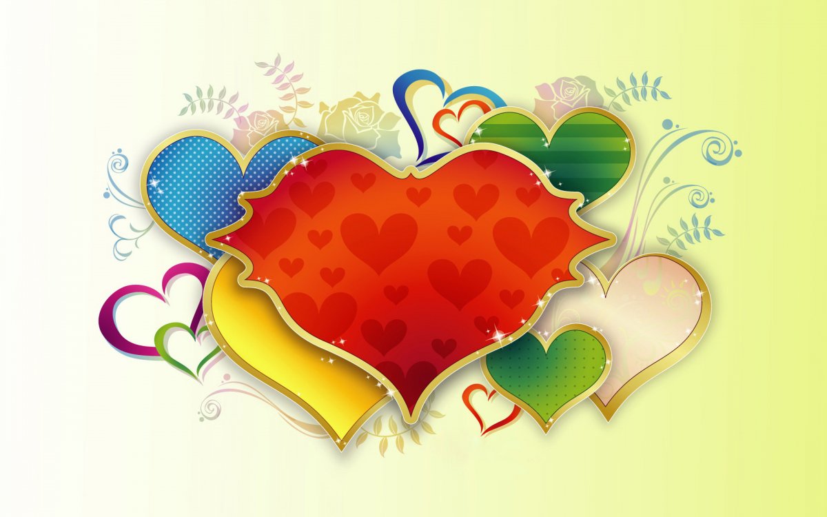 Красочные сердечки