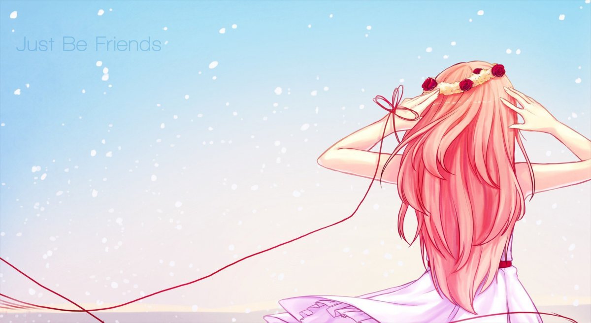 Аниме девушка со спины