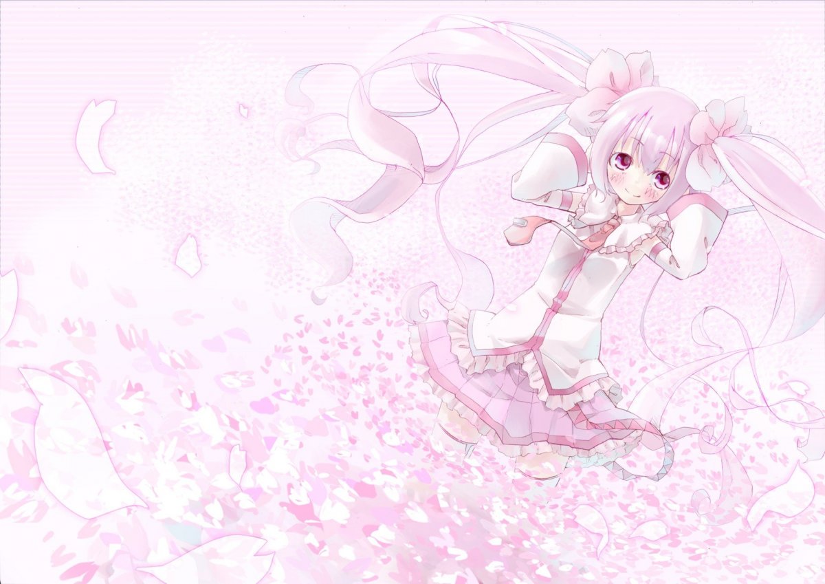Розовые аниме обои