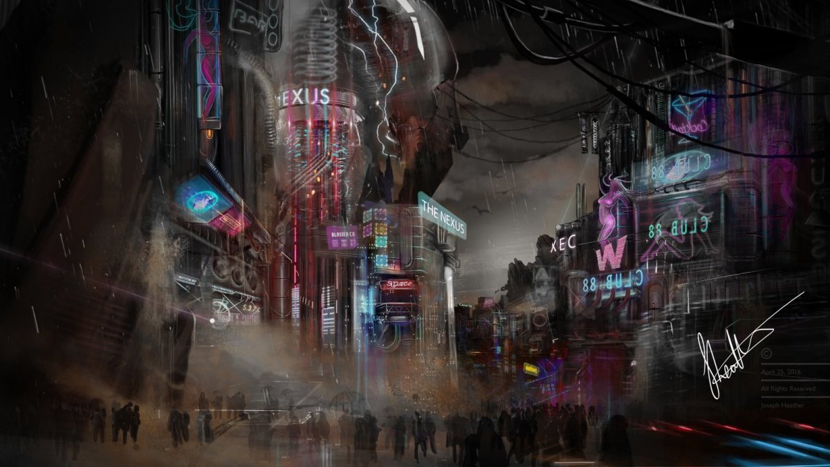 Обои в стиле киберпанк