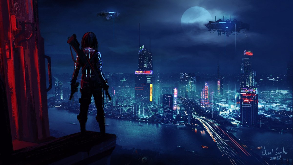 Cyberpunk 2077 крыша