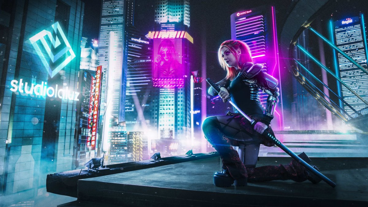 Сайбер панк 2077 город