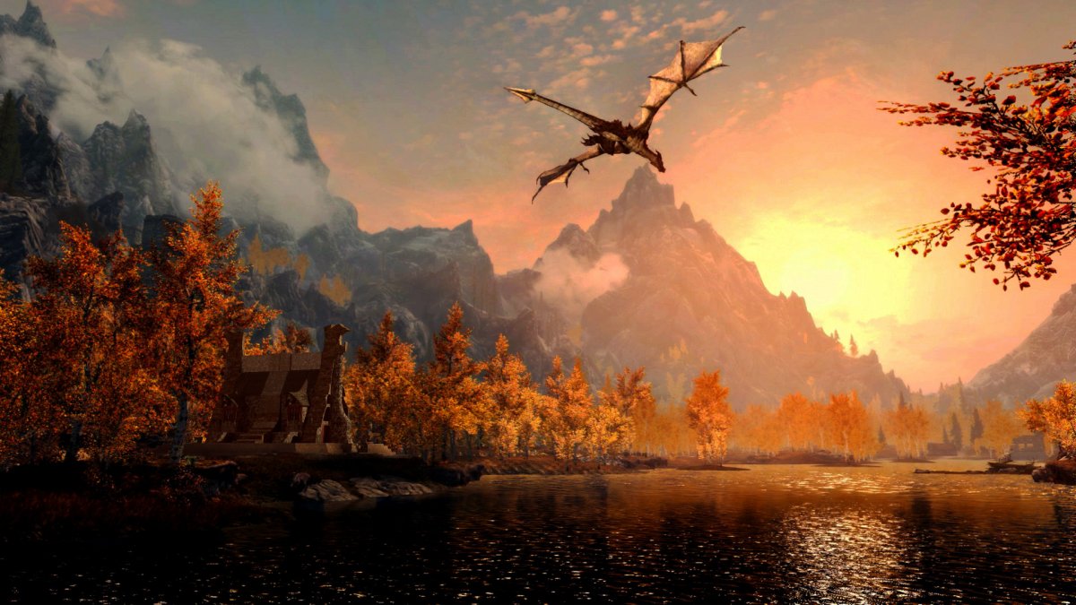 Красивые пейзажи Скайрима