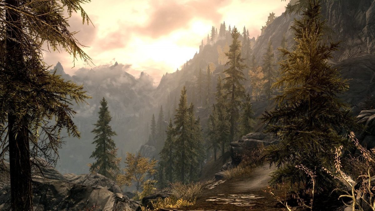The Elder Scrolls v Skyrim пейзажи