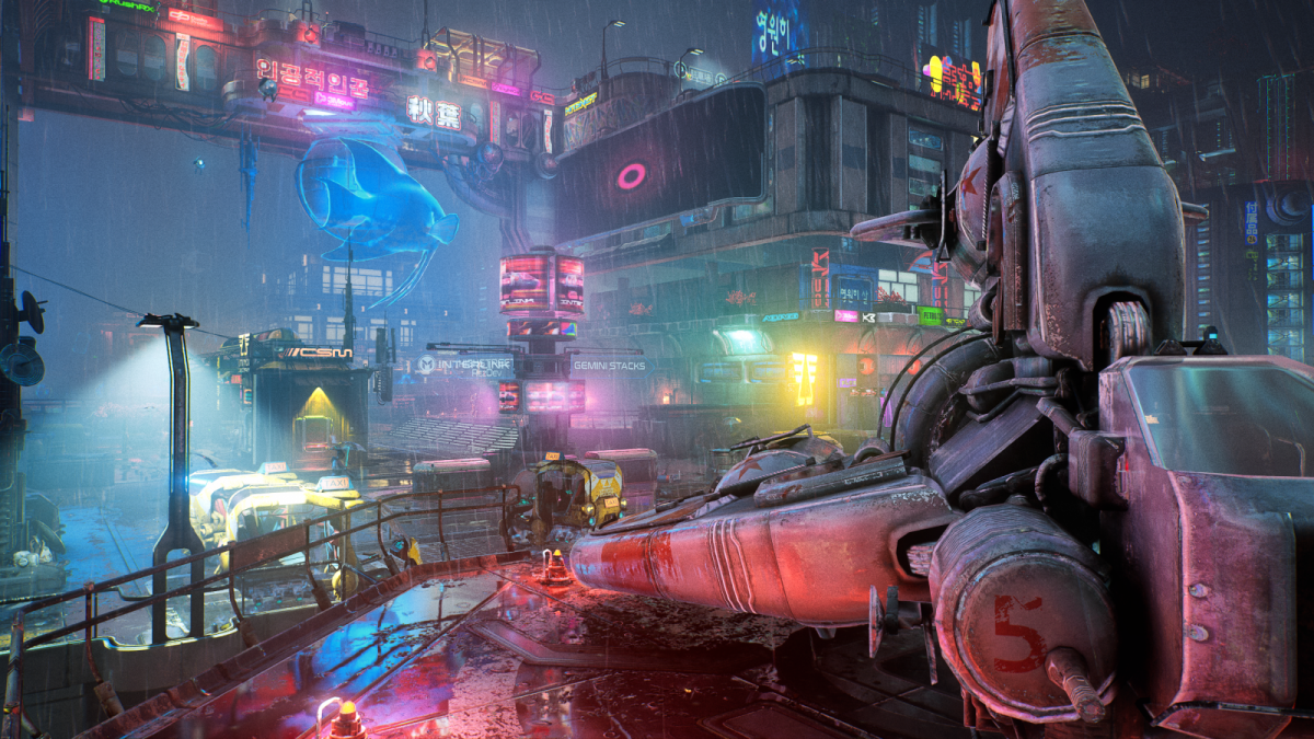 Киберпанк девушка арт