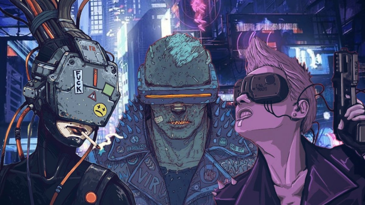 Город Найт Сити Cyberpunk 2077 неон