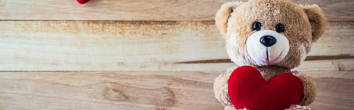 Фон мишка с сердечком