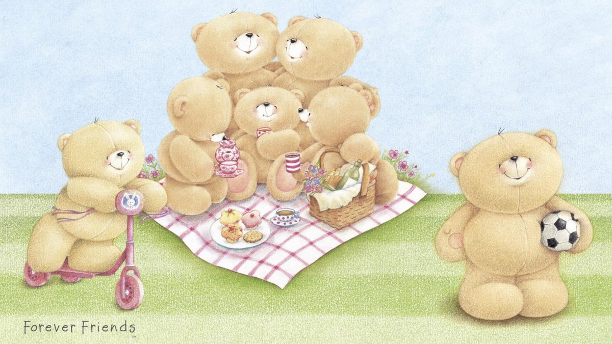 Детские обои с мишками