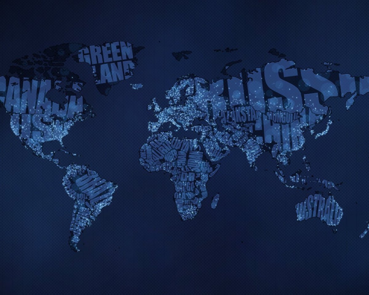 Фон для рабочего стола карта мира