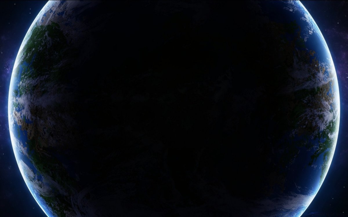 Планеты на темном фоне