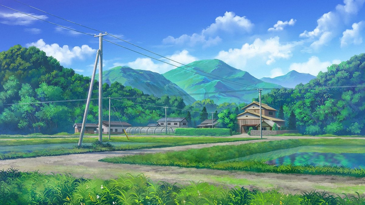 Пейзажи из аниме