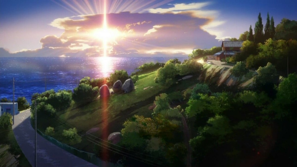 Аниме Макото Синкай город