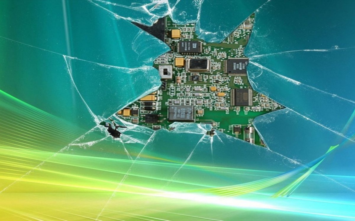 Разбитый экран компа