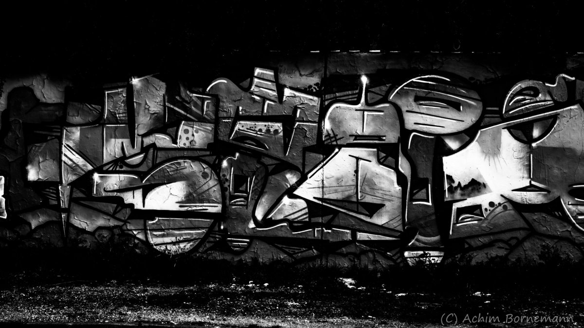 Граффити черно белое