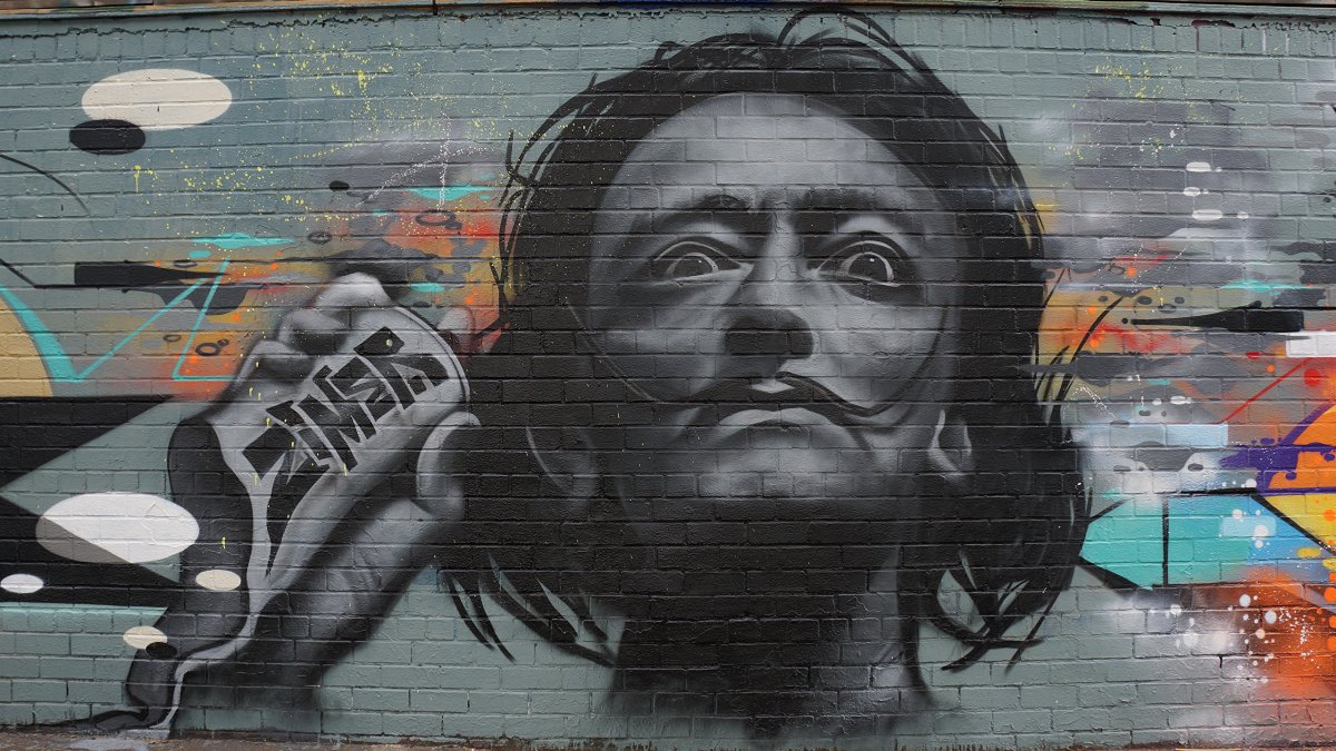 Портрет в стиле стрит арт