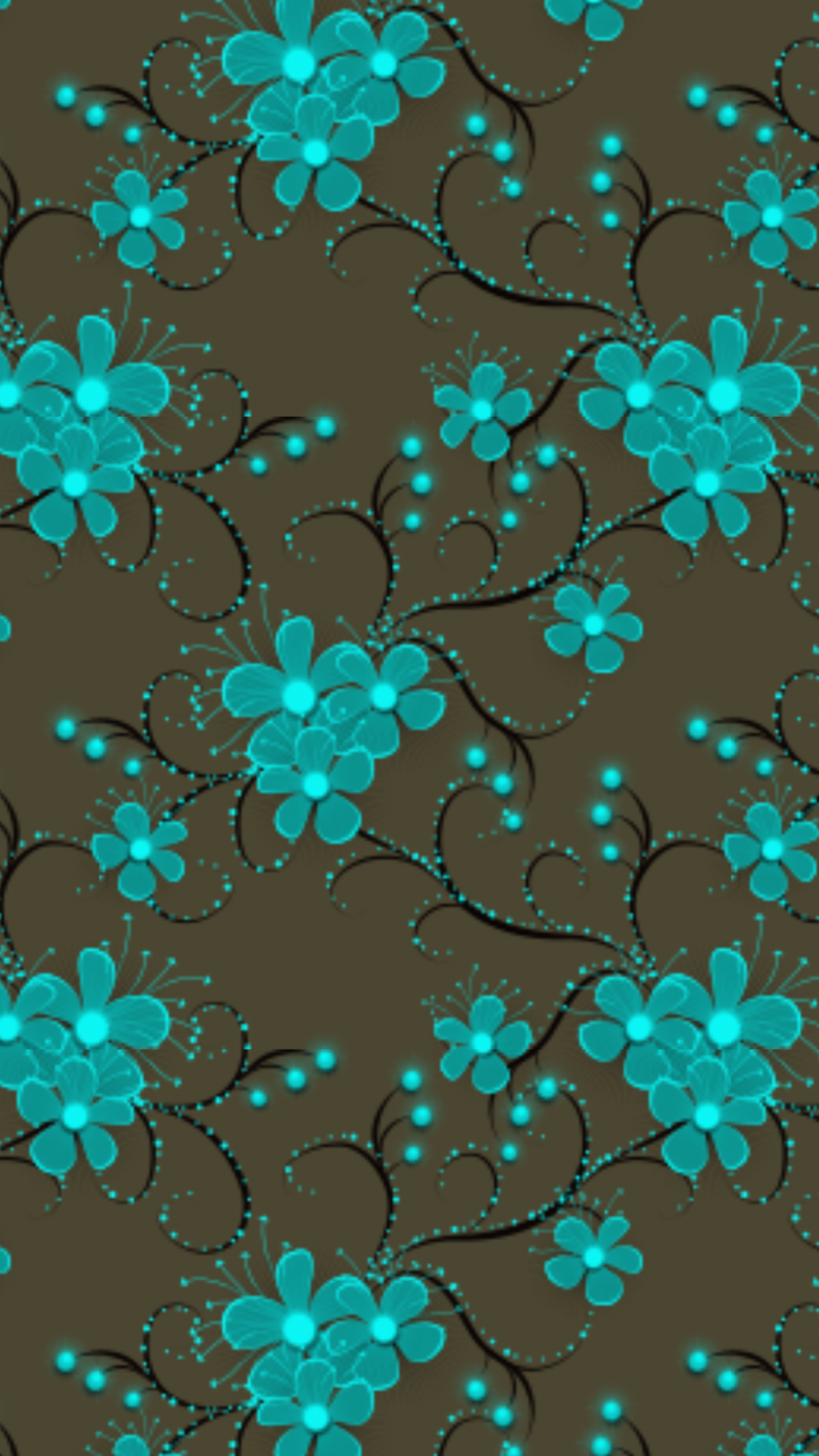 Цветы на бирюзовом фоне