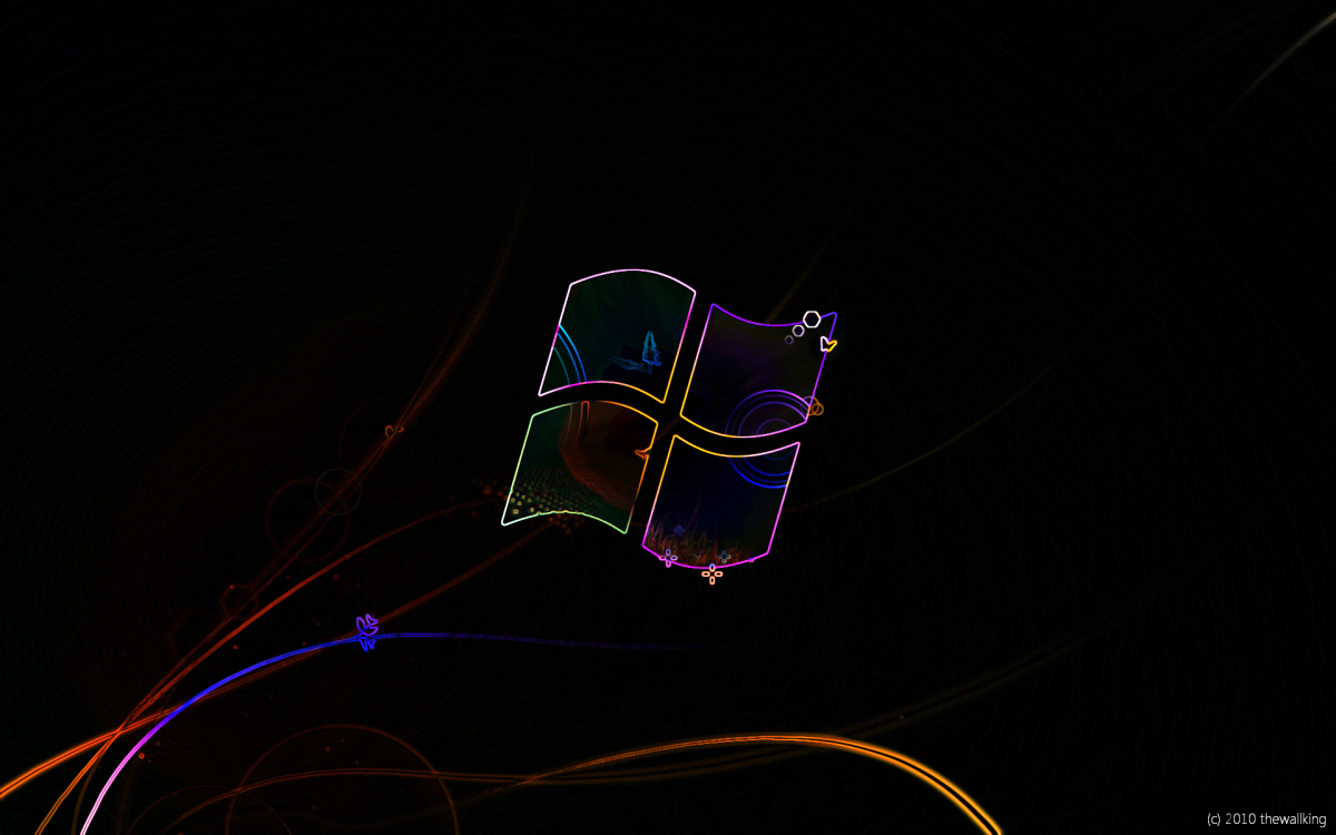 Фон рабочего стола Windows 7 черный