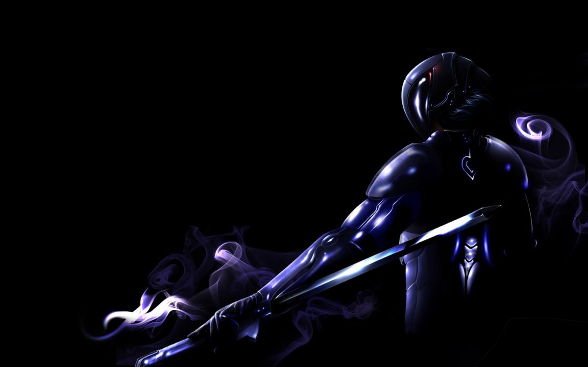 Ниндзя на темном фоне