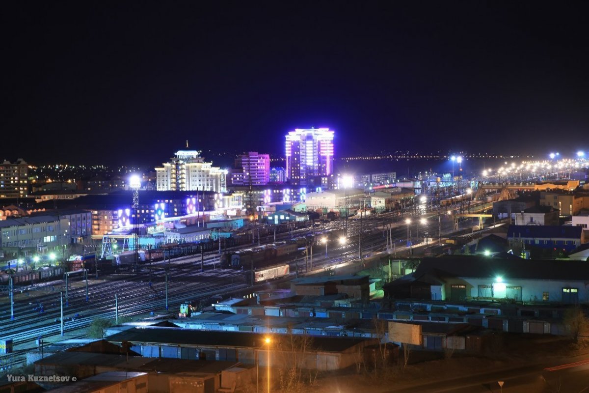 Ночной город Улан Удэ