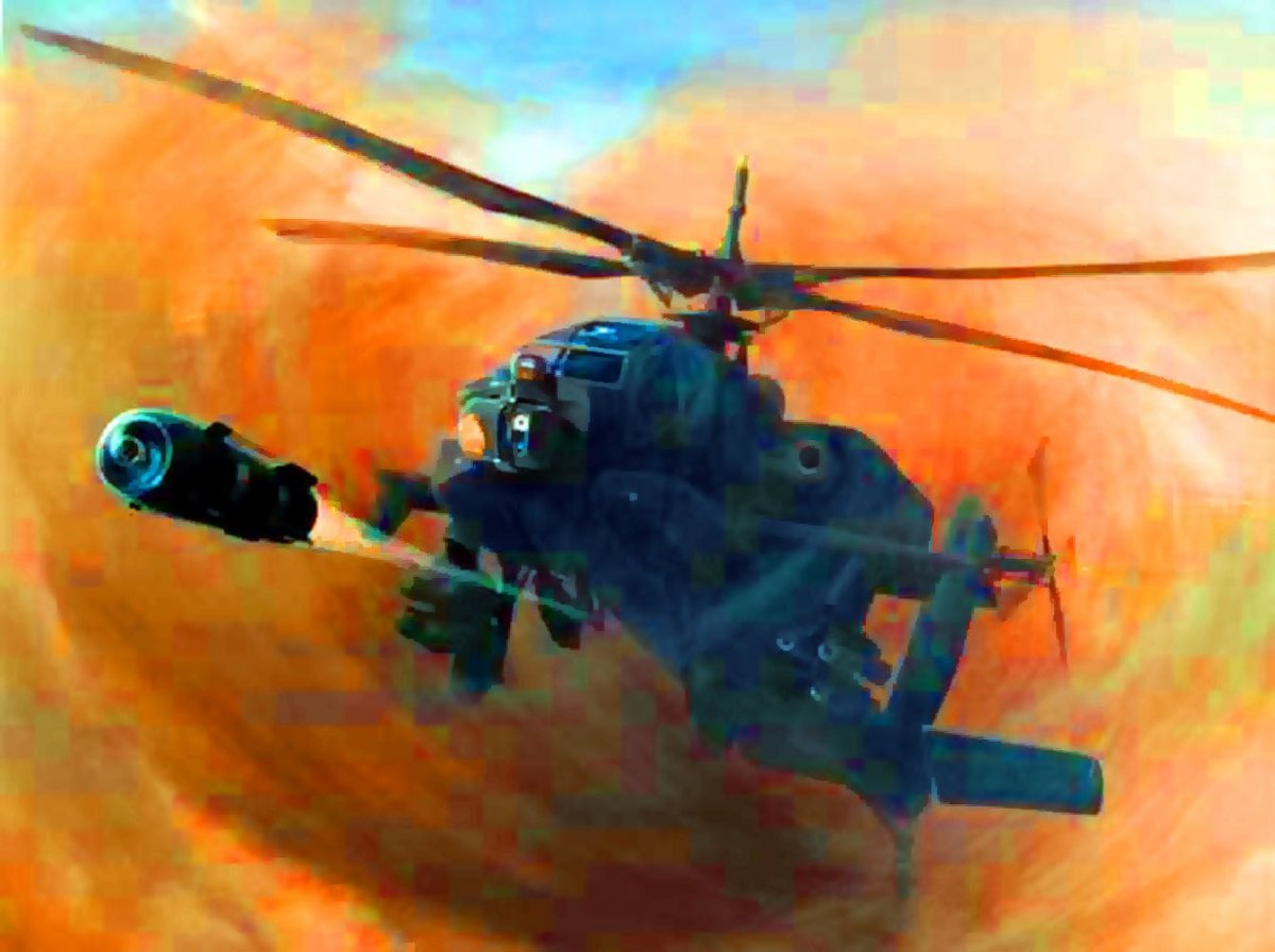 Боевой вертолёт Апачи арт