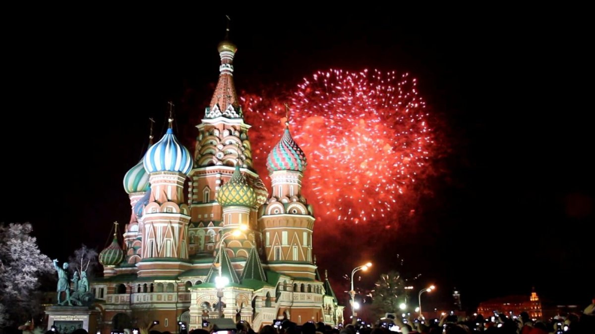 Новогодний Кремль фон