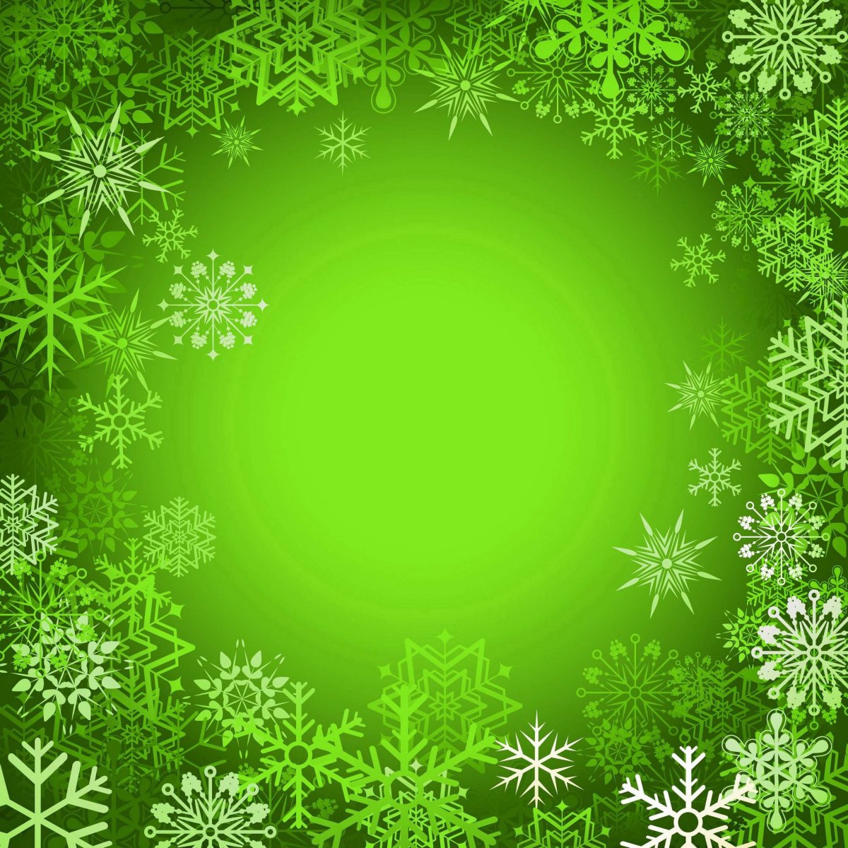 Зеленый зимний фон