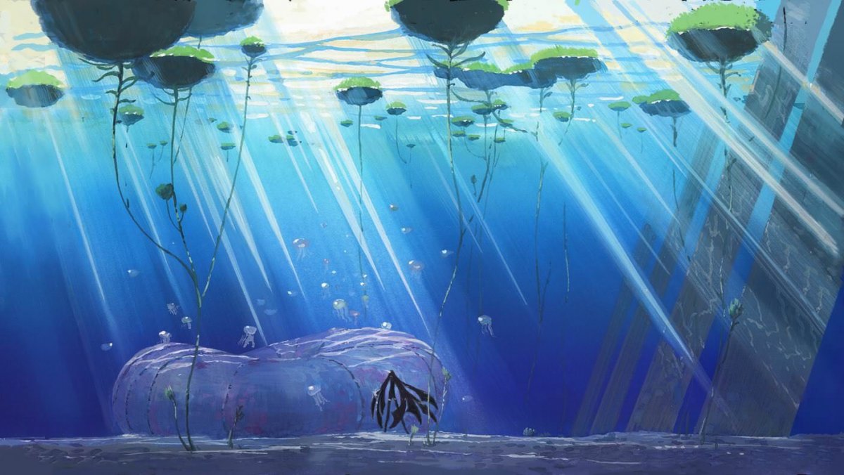 Аниме фон под водой