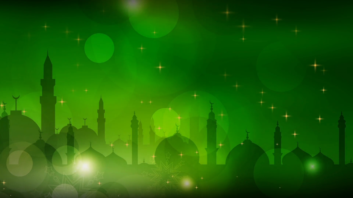 Зеленый исламский фон