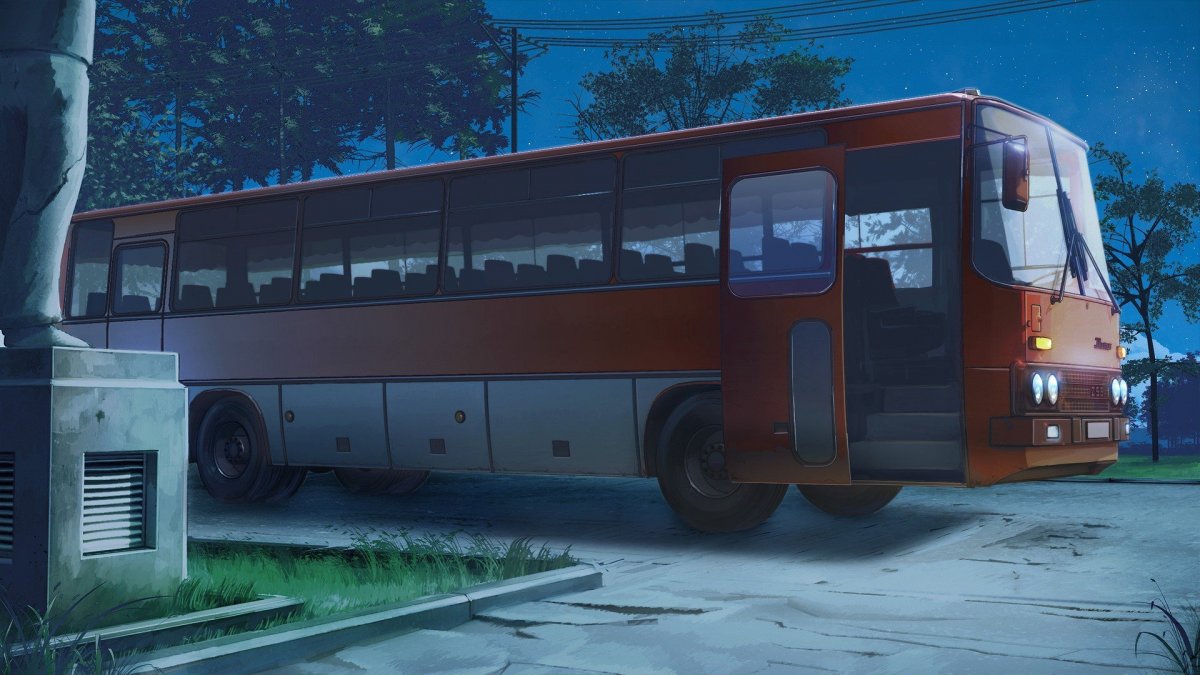 Аниме фон автобус