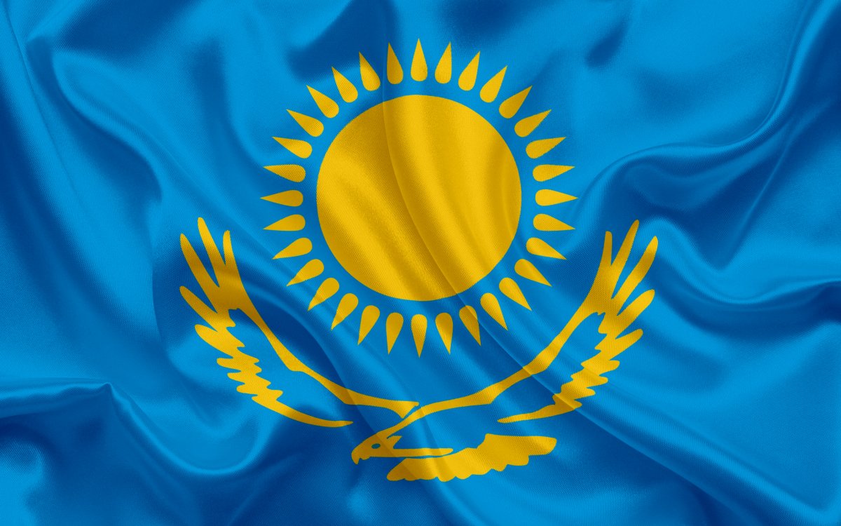 Фон казахстанский флаг