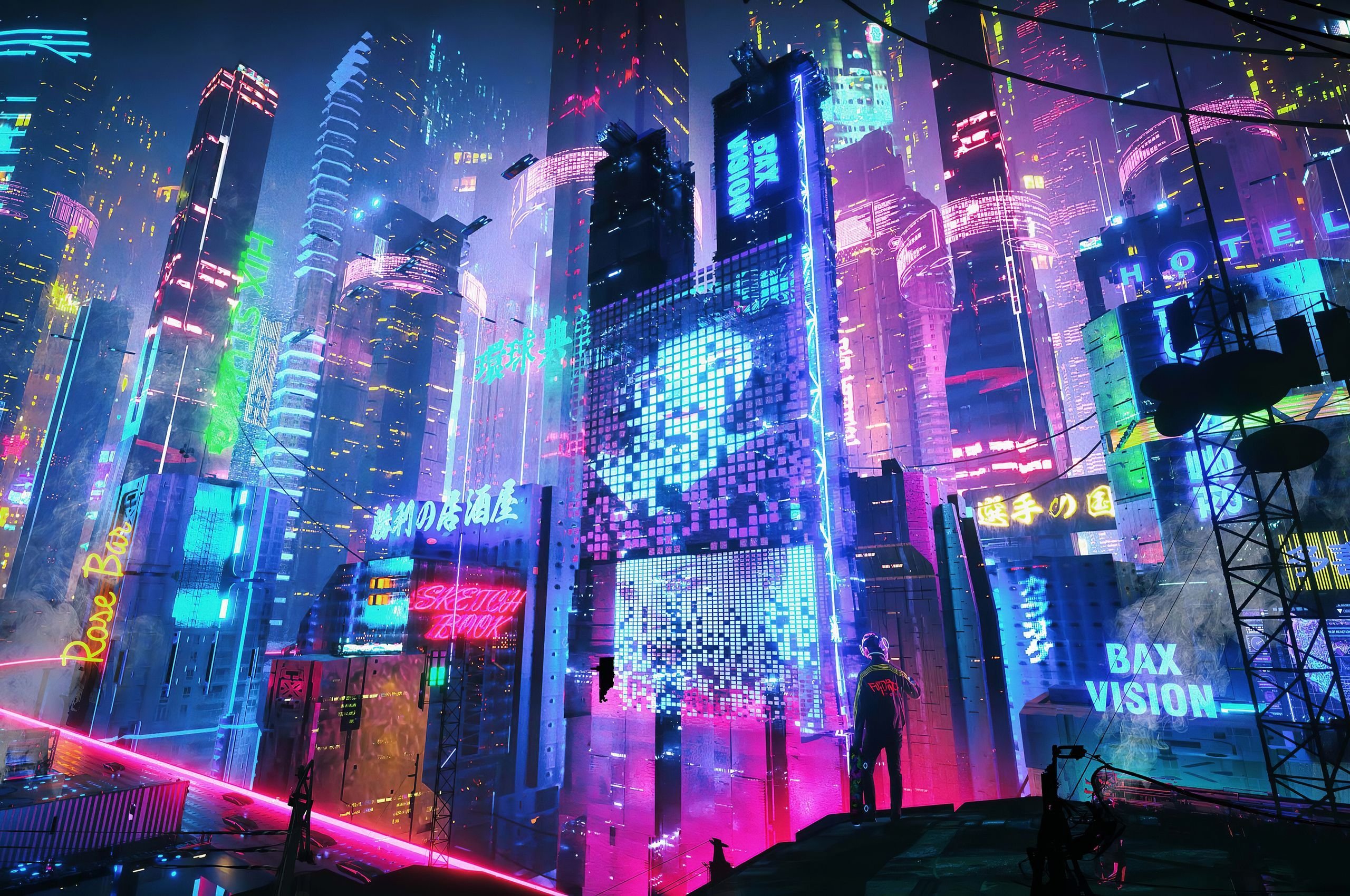 City cyberpunk style (120) фото