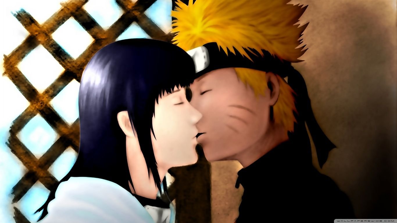 Наруто и Хината поцелуй