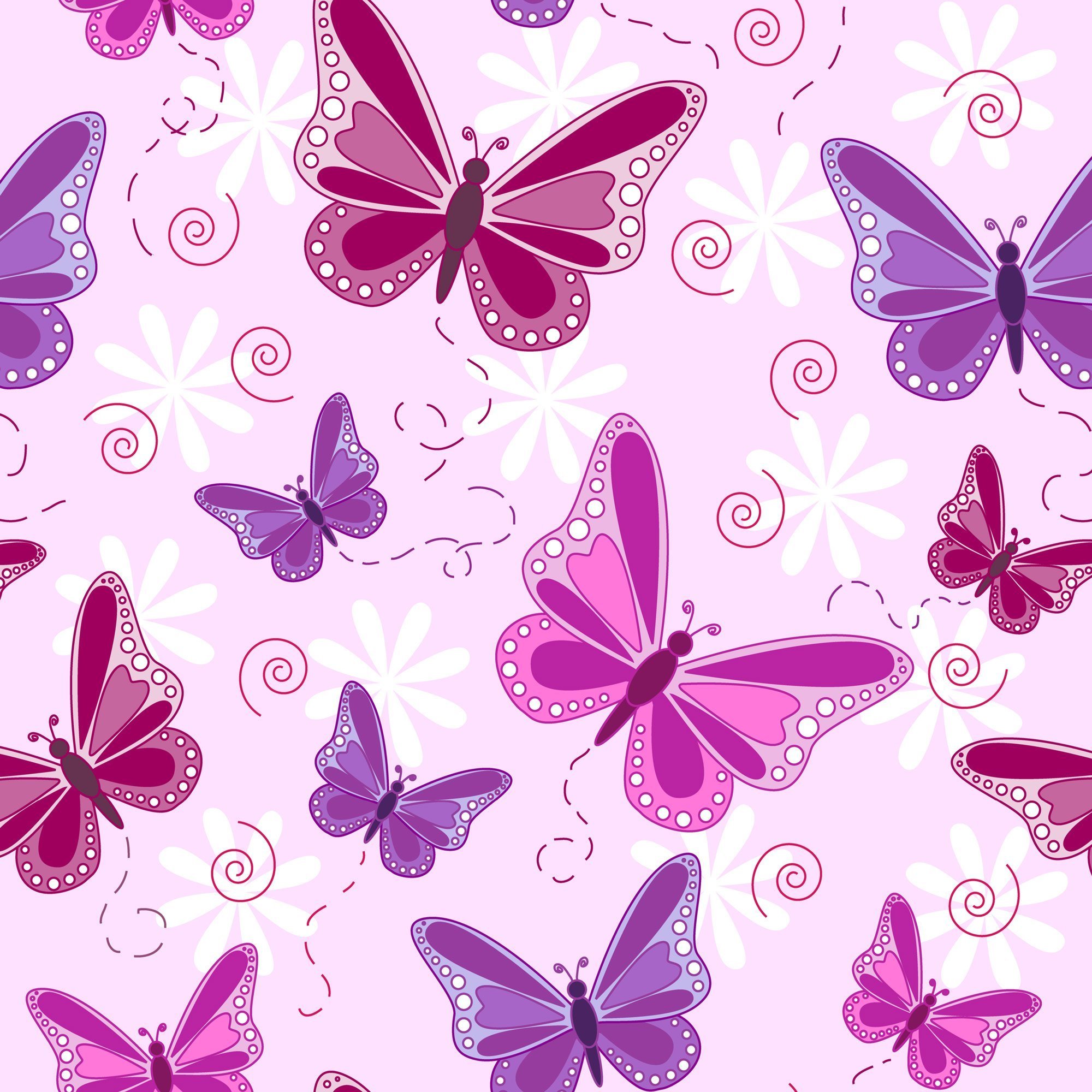 Бабочки розовые фон