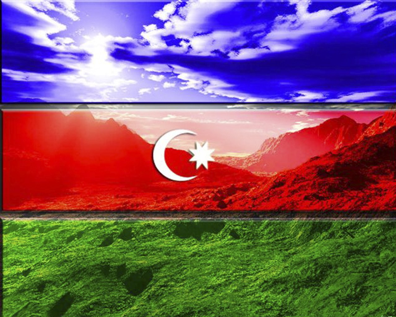 Флаг Азербайджана обои